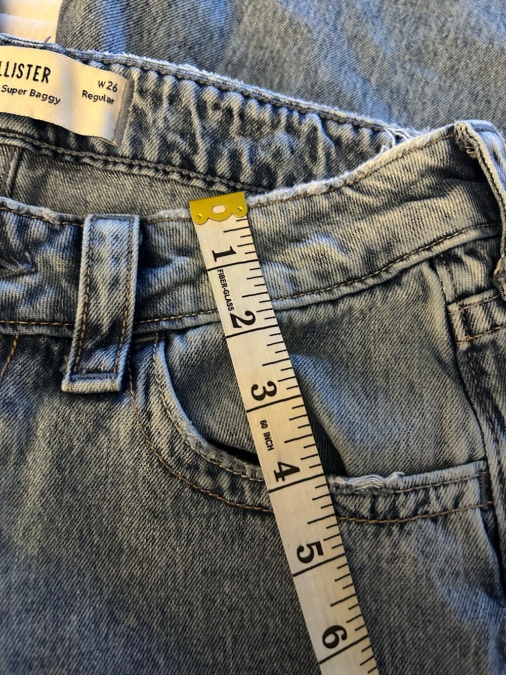 Hollister Light Blue Straight Low Rise Baggy - Picture 3 of 9